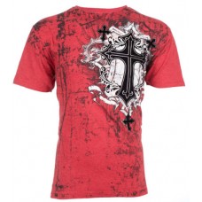 Raw State AFFLICTION Mens T-Shirt SALVATION 